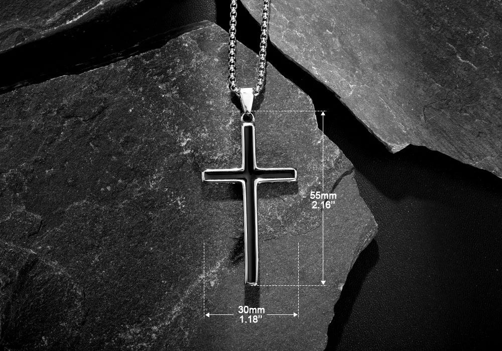 WOLFHA  JEWELRY Latin Cross Stainless Steel Pendant 3