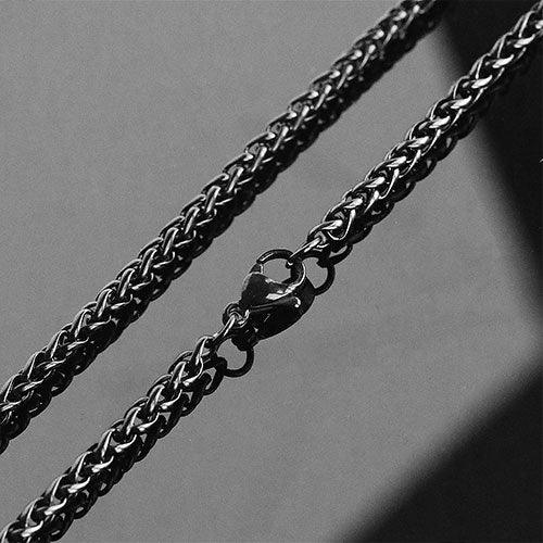 WOLFHA  JEWELRY  Wheat  Stainless Steel Black Chain 1