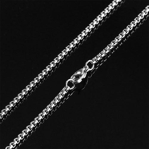 WOLFHA  JEWELRY CHAIN Box Stainless Steel Silver Chain  1