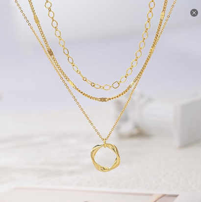 Tewiky Golden Circle Necklace