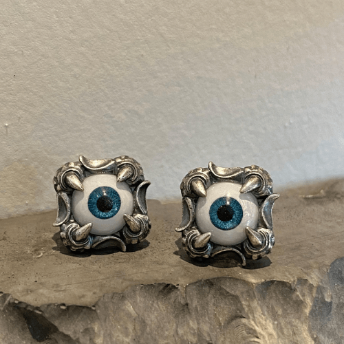 Wolfha Jewelry Sterling Silver Evil Eye  Claw Gothic Earrings 4