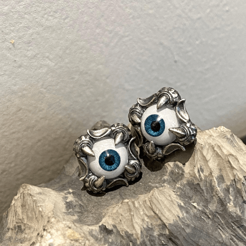 Wolfha Jewelry Sterling Silver Evil Eye  Claw Gothic Earrings 3