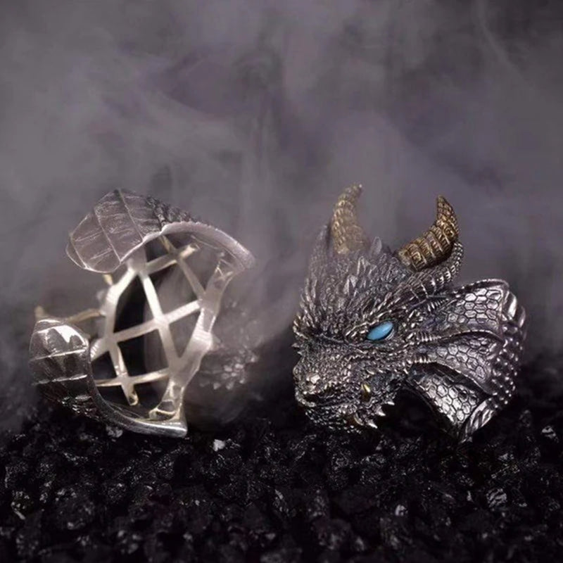 Abyssal Dragon Stainless Steel Ring