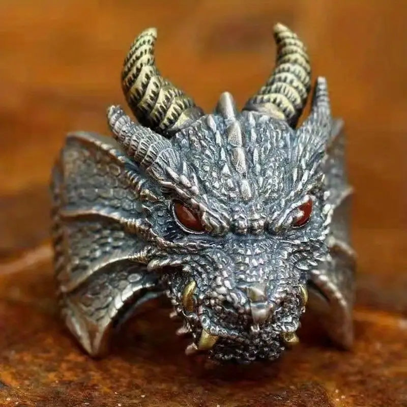 Abyssal Dragon Stainless Steel Ring