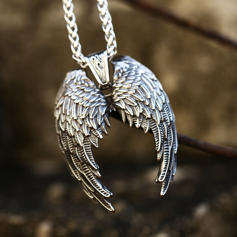 Angel Wings Stainless Steel Pendant