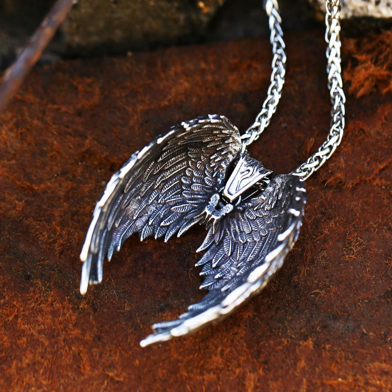 Angel Wings Stainless Steel Pendant