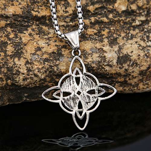 WOLFHA JEWELRY Celtic Knot Hollowed Pendant Necklace 5