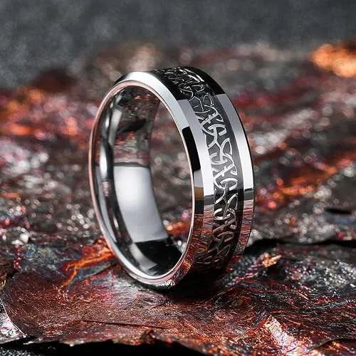 Celtic Dragon Stainless Steel Ring, Stainless Steel