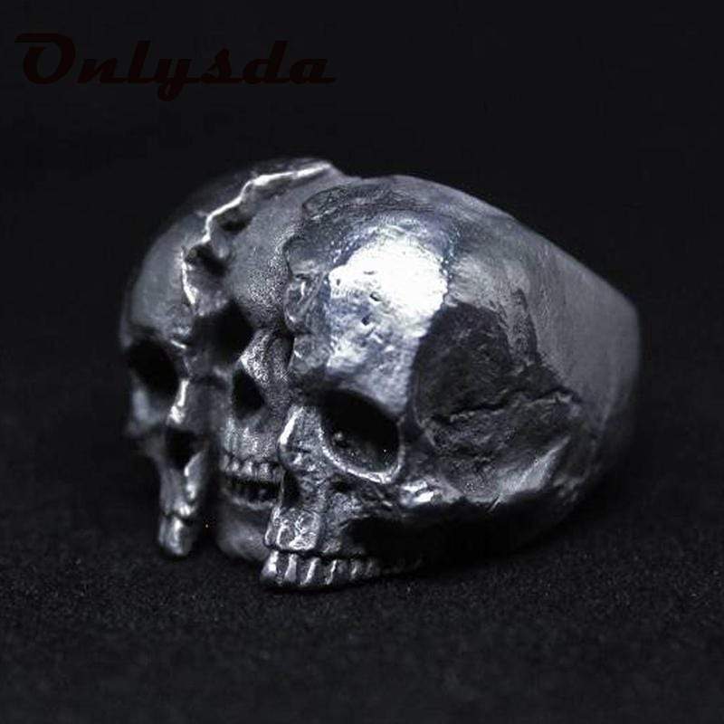 Double Face Skull Stainless Steel Ring