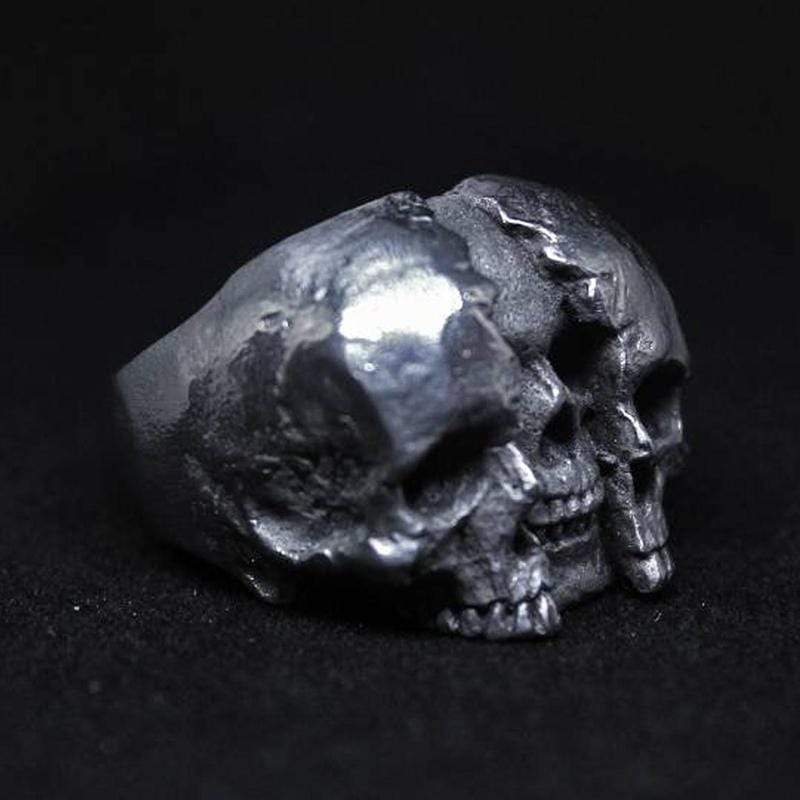 Double Face Skull Stainless Steel Ring