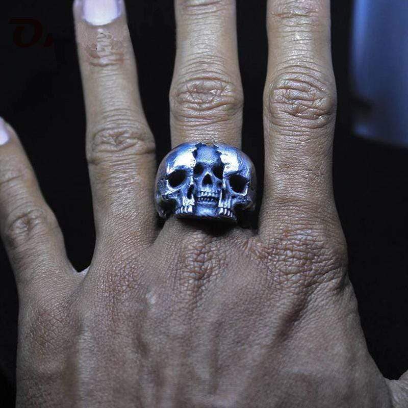 Double Face Skull Stainless Steel Ring