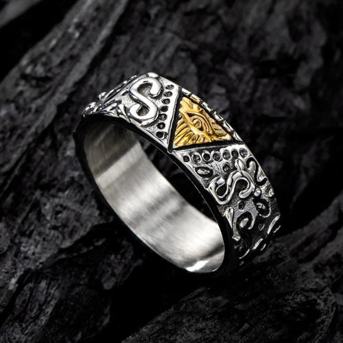 WOLFHA JEWELRY RINGS Egyptian Eye of Horus Stainless Steel Ring 1