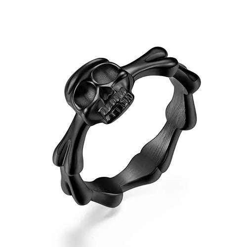 WOLFHA JEWELRY RINGS Fashion Gothic Skull Stainless Steel Ring 4