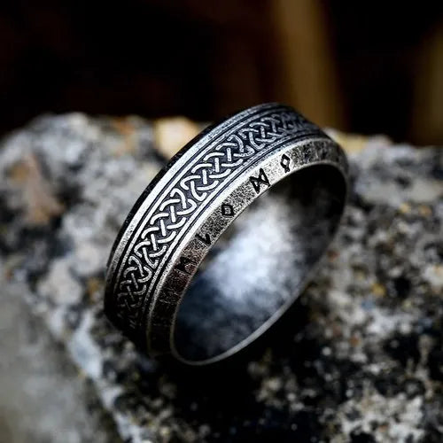 WOLFHA JEWELRY Fashion Vintage Viking Rune Ring 2