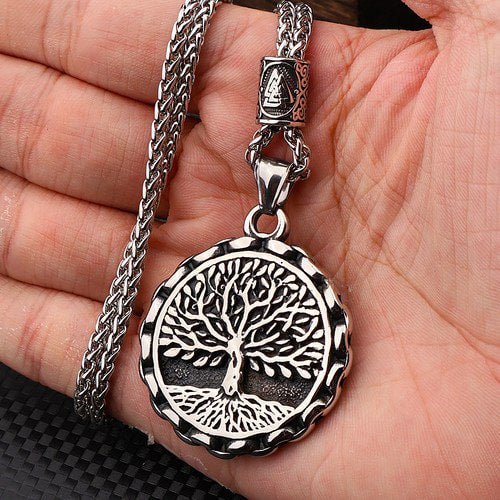 WOLFHA JEWELRY Nordic Viking Tree of Life Pendant Necklace 2
