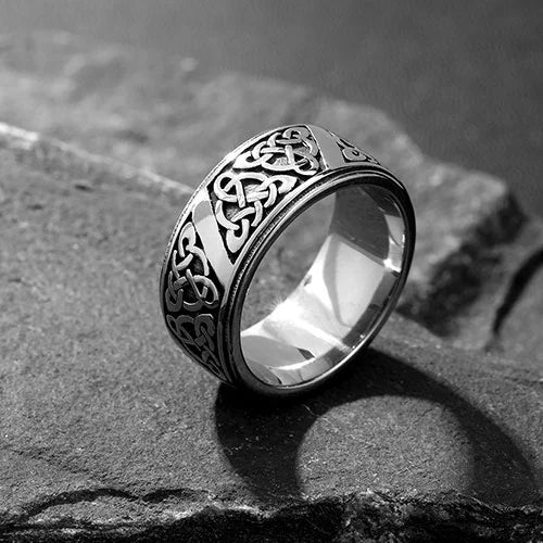 WOLFHA JEWELRY Nordic Viking Celtic Knot Stainless Steel Ring 5