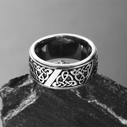 WOLFHA JEWELRY Nordic Viking Celtic Knot Stainless Steel Ring 1