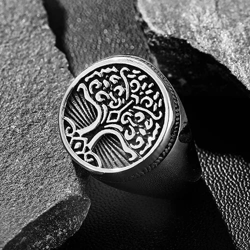 WOLFHA JEWELRY Norse Tree of Life Stainless Steel Ring 3