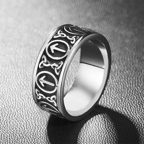 WOLFHA JEWELRY Odin Viking Rune Celtic Knot Ring 1