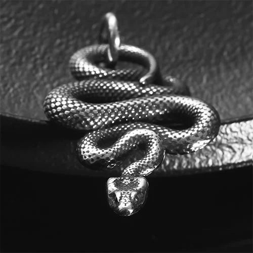 WOLFHA JEWELRY Retro Stainless Steel Gothic Snake Pendant 3