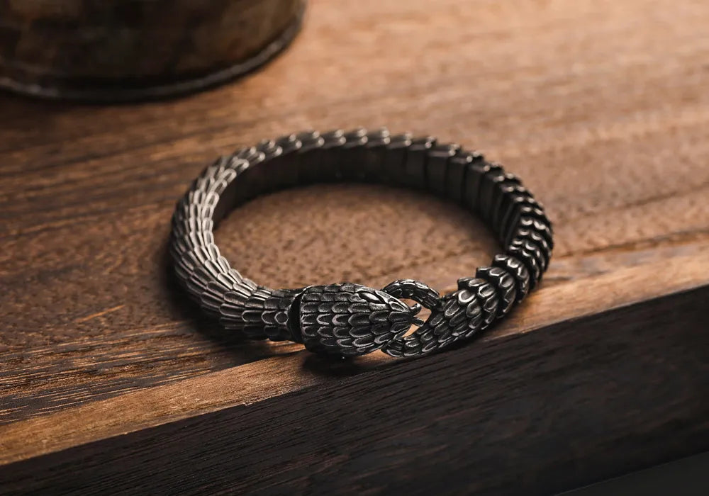 WOLFHA Retro Snake Link Chain Bracelet 
