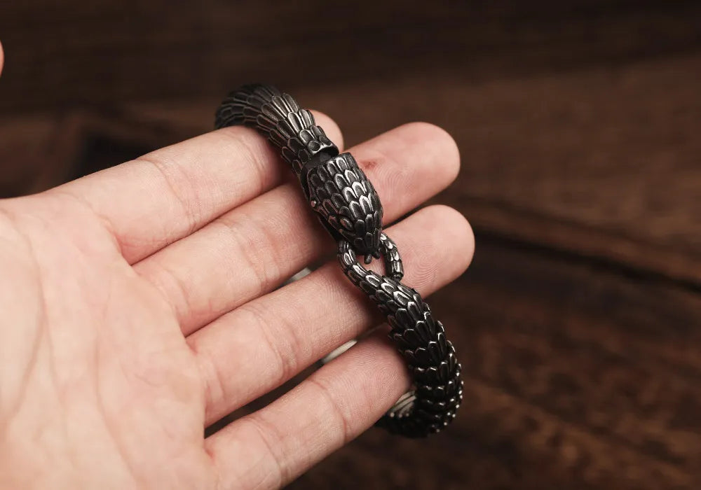 WOLFHA Retro Snake Link Chain Bracelet 