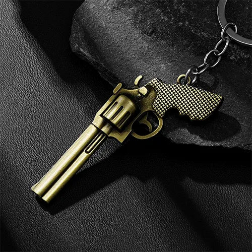 WOLFHA  JEWELRY Revolver Gun Pistol Shaped Metal Keychain 1
