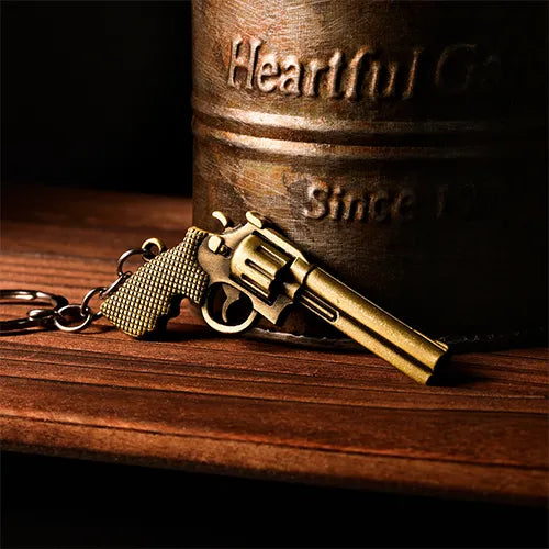 WOLFHA JEWELRY Revolver Gun Pistol Shaped Metal Keychain 4