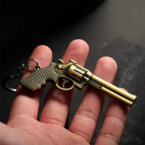 WOLFHA JEWELRY Revolver Gun Pistol Shaped Metal Keychain 5
