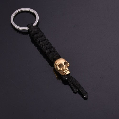 WOLFHA JEWELRY Skull Parachute Rope Keychain 3