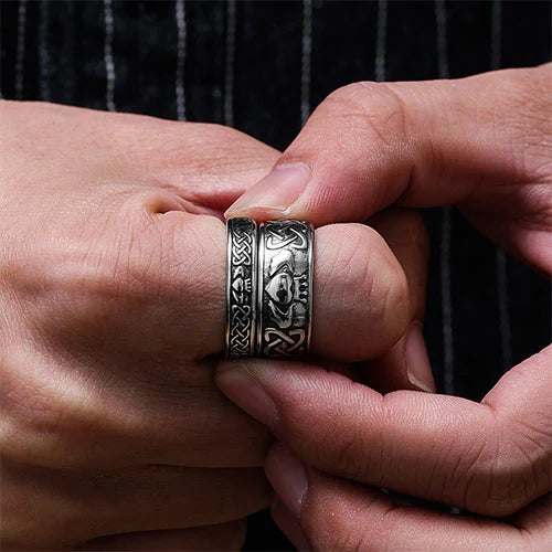 WOLFHA JEWELRY Viking Celtic Knot Couple Love Rings 9