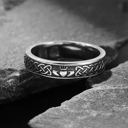 WOLFHA JEWELRY Viking Celtic Knot Couple Love Rings 8