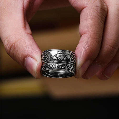 WOLFHA JEWELRY Viking Celtic Knot Couple Love Rings 2