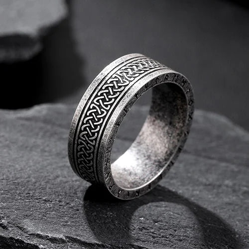 WOLFHA JEWELRY Viking Celtic Knot Rune Stainless Steel Rings 2