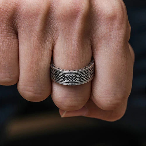WOLFHA JEWELRY Viking Celtic Knot Rune Stainless Steel Rings 9