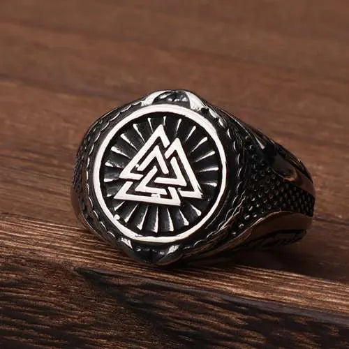 WOLFHA JEWELRY Vintage Viking Stainless Steel Ring 1