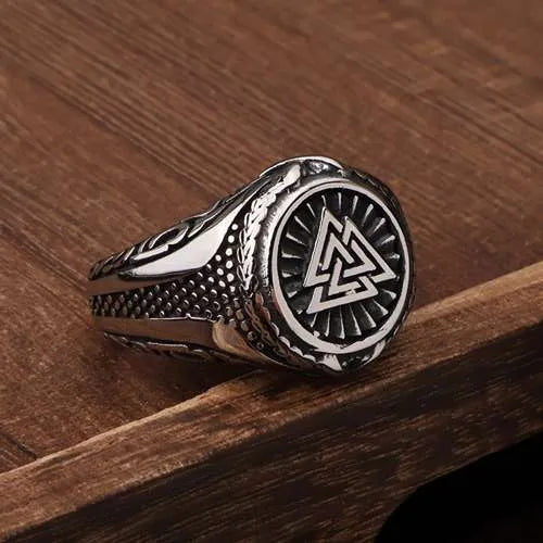 WOLFHA JEWELRY Vintage Viking Stainless Steel Ring 2