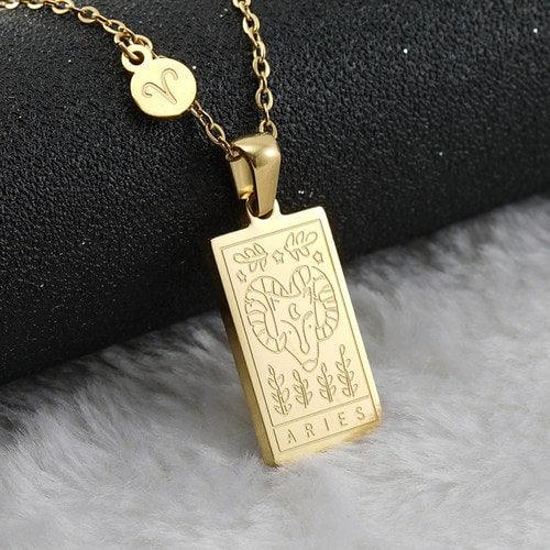 Wolfha Jewelry Fashion Gold Plated Twelve Constellations Women Pendant Necklaces 10