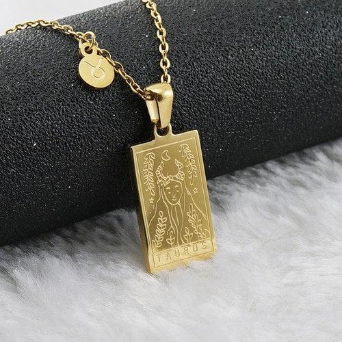 Wolfha Jewelry Fashion Gold Plated Twelve Constellations Women Pendant Necklaces 11