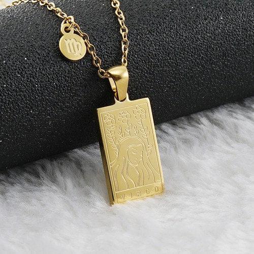 Wolfha Jewelry Fashion Gold Plated Twelve Constellations Women Pendant Necklaces 3
