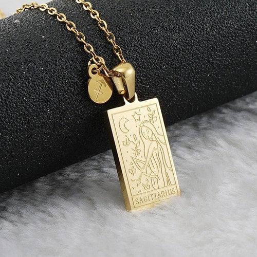 Wolfha Jewelry Fashion Gold Plated Twelve Constellations Women Pendant Necklaces 6