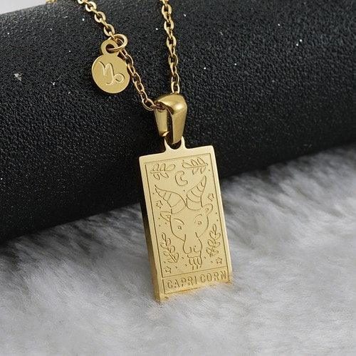 Wolfha Jewelry Fashion Gold Plated Twelve Constellations Women Pendant Necklaces 7