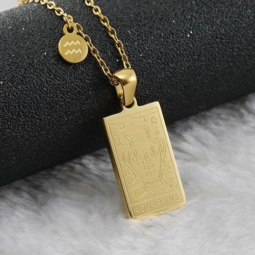 Wolfha Jewelry Fashion Gold Plated Twelve Constellations Women Pendant Necklaces 8