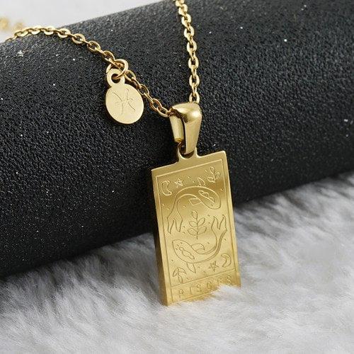 Wolfha Jewelry Fashion Gold Plated Twelve Constellations Women Pendant Necklaces 9