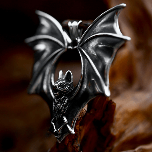 Wolfha Jewelry Gothic Bat stainless steel pendant 2