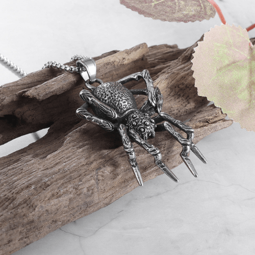 Wolfha Jewelry Gothic Black Widow Retro Spider Pendant 1