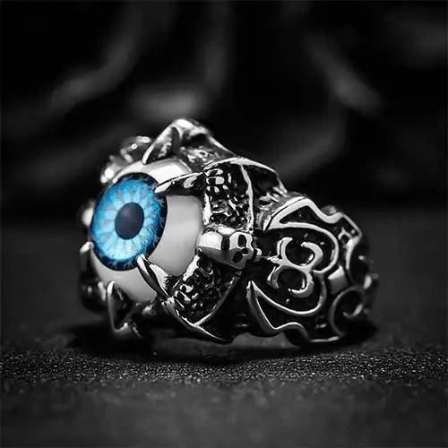Wolfha Jewelry Greek Evil Eye Gothic Stainless Steel Ring 4