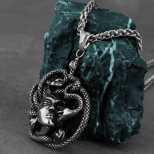 Wolfha Jewelry Gothic Medusa Snake Female Stainless Steel Pendant 1
