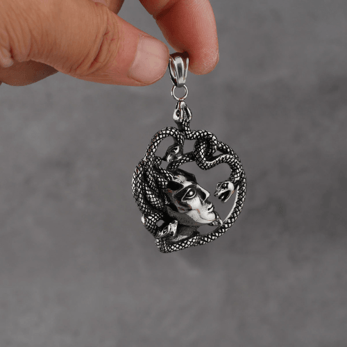 Wolfha Jewelry Gothic Medusa Snake Female Stainless Steel Pendant 2