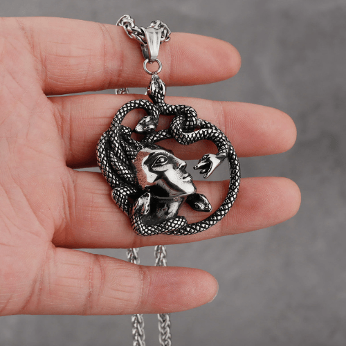 Wolfha Jewelry Gothic Medusa Snake Female Stainless Steel Pendant 3